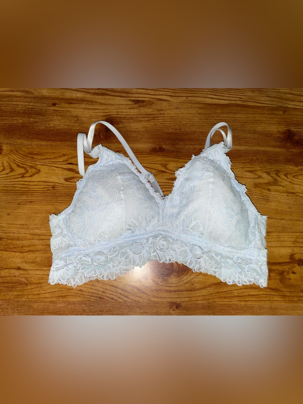 Light blue Lace Bralette for Women - Soft Support